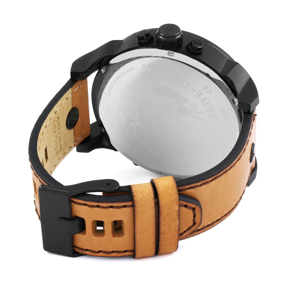 Diesel DZ7406 Mr. Daddy 2.0 Chronograph Men's Watch – Grey Dial & Brown Leather Strap