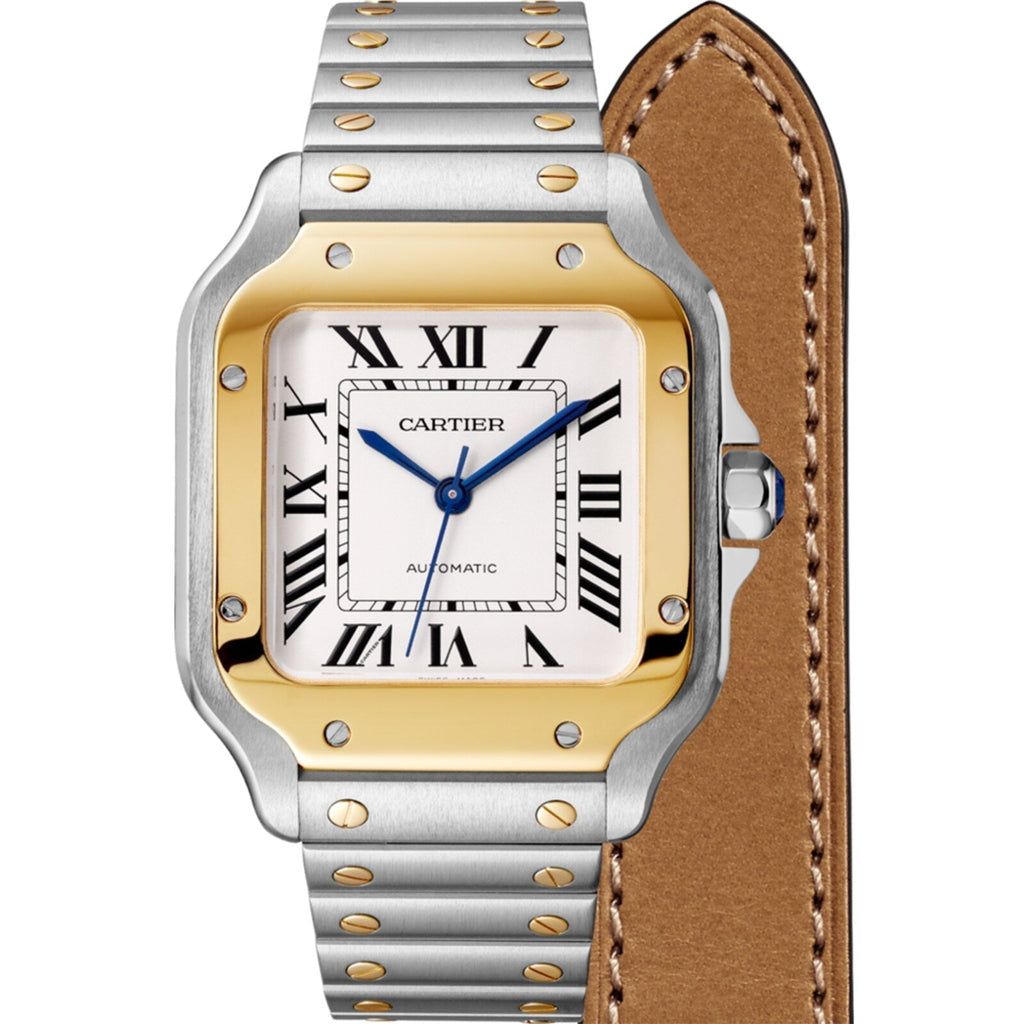 Santos de Cartier | 35mm, Two-Tone Steel & 18K Yellow Gold, Silver Dial
