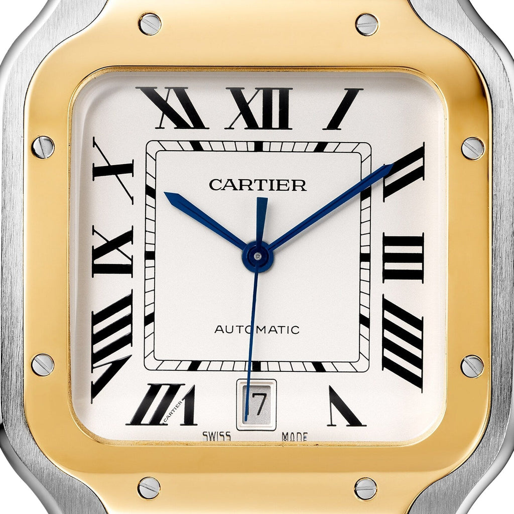 Santos de Cartier Large Model | 40mm, Two-Tone Steel & 18K Yellow Gold, Silver Dial