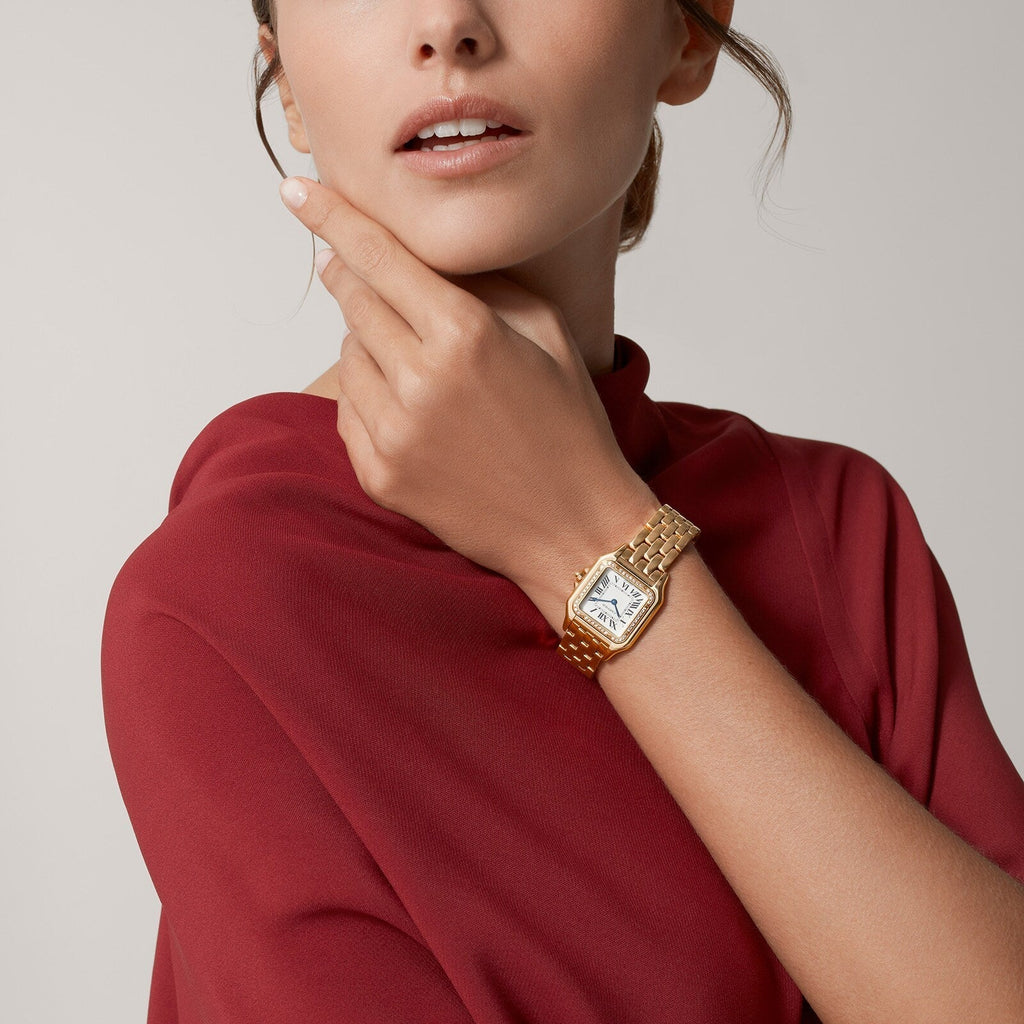 Panthère de Cartier Medium Model | 27mm, 18K Rose Gold, Silver Dial, Ref. WJPN0009