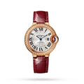 Ballon Bleu de Cartier 33 | 33mm, 18K Rose Gold, Alligator Leather, Silver Dial