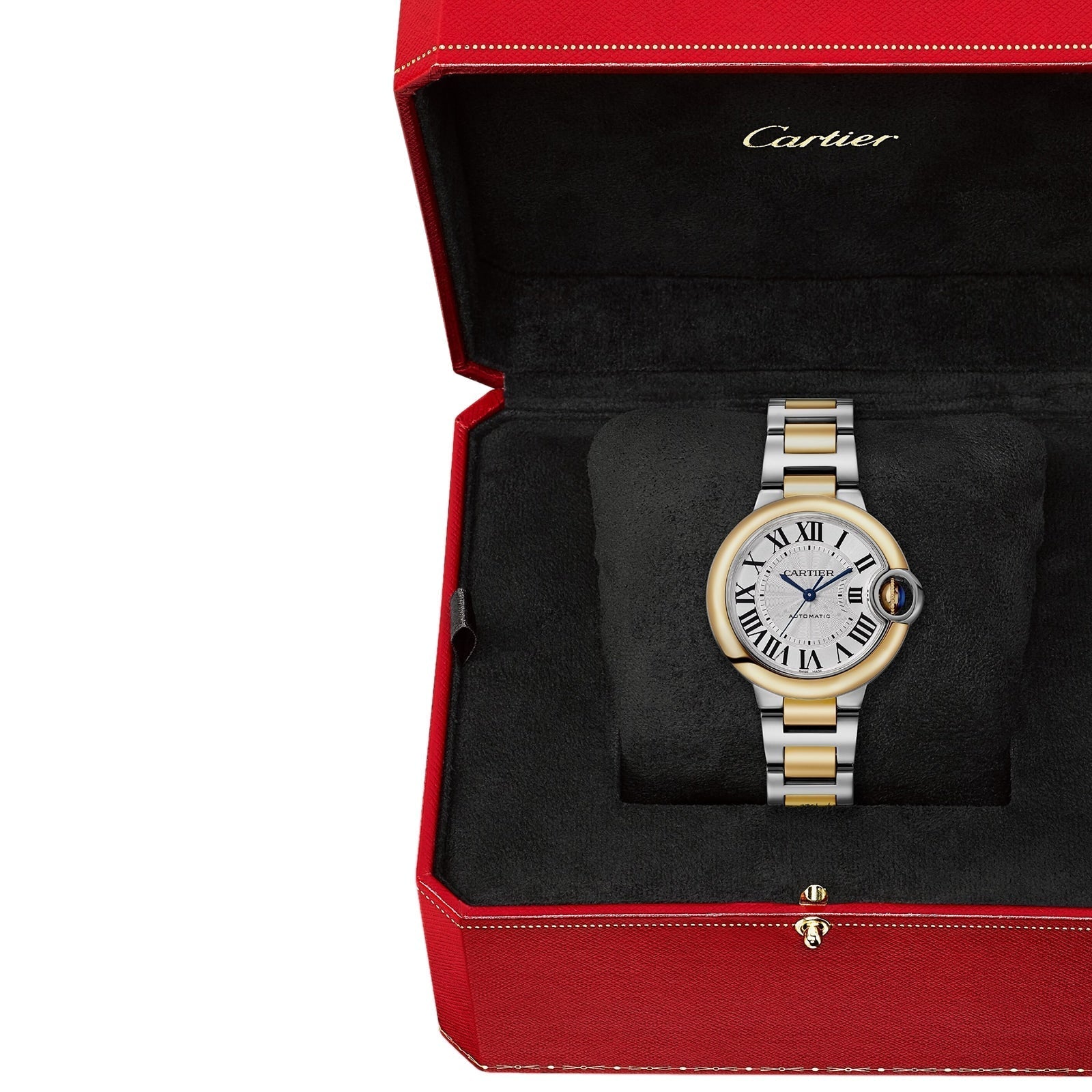 Ballon Bleu de Cartier 33 | 33mm, Two-Tone Steel & 18K Yellow Gold, Silver Dial