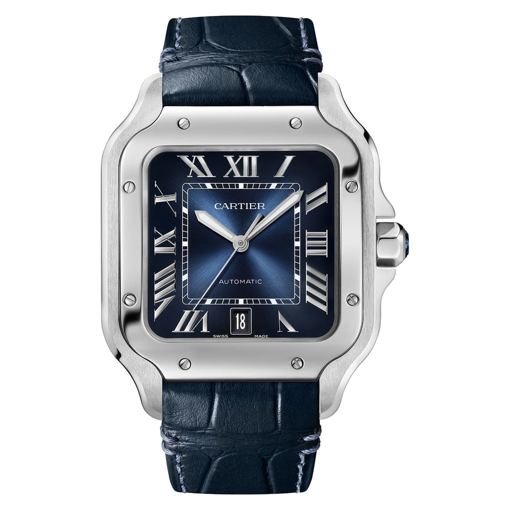 Santos de Cartier Large Model | 40mm, Steel, Blue Dial