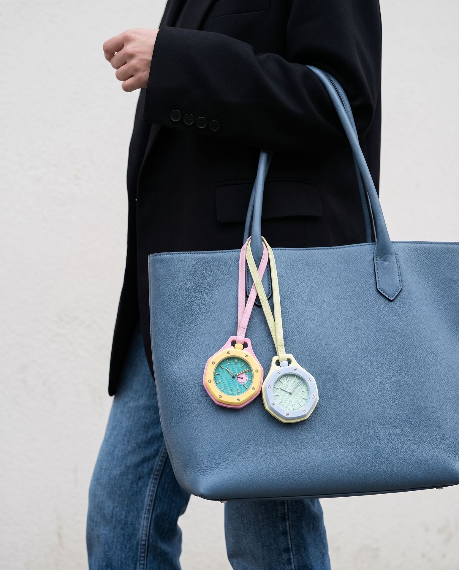 Royal Pop Bleu Pop Mint Light Blue Octagonal Lanyard Pocket Watch