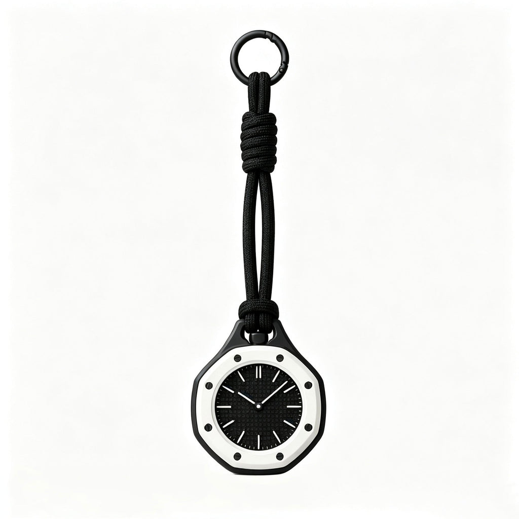 Black Lanyard Strap For Royal Oak Parody Pocket Watch Pendant, Replacement Neck Rope Only, No Watch Included