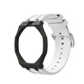 Black Metal Case + White Silicone Strap Mod Kit | Royal Oak Style Replacement Set For G-Shock GA2100 GA-B2100