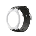 White Metal Case + Black Silicone Strap Mod Kit | Royal Oak Style Replacement Set For G-Shock GA2100 GA-B2100