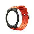 Matte Black Metal Case + Bright Orange Silicone Strap Mod Kit | Royal Oak Style Replacement Set For G-Shock GA2100 GA-B2100