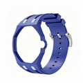 Violet Metal Case + Violet Silicone Strap Mod Kit | Royal Oak Style Replacement Set For G-Shock GA2100 GA-B2100
