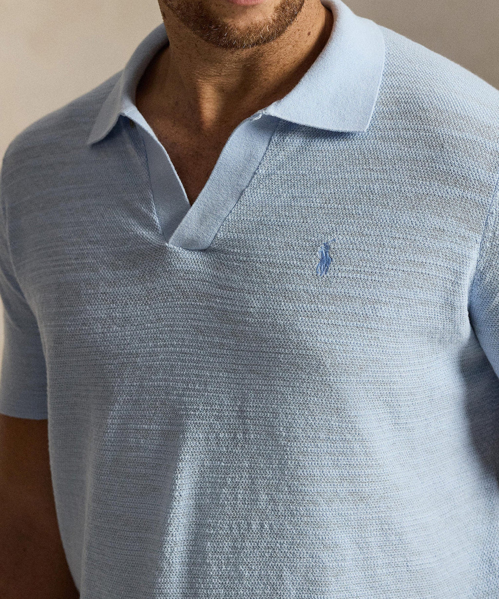 Polo Ralph Lauren Short Sleeve Cotton Linen Polo Sweater