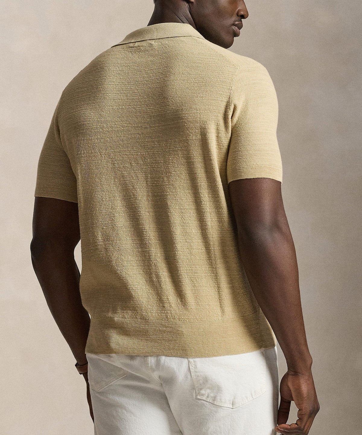 Polo Ralph Lauren Short Sleeve Cotton Linen Polo Sweater