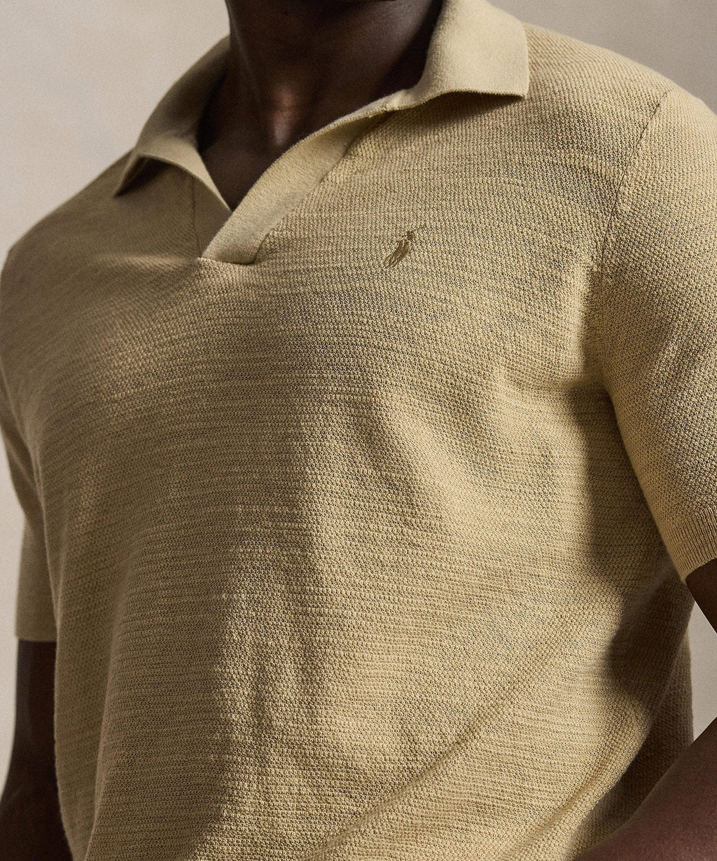 Polo Ralph Lauren Short Sleeve Cotton Linen Polo Sweater