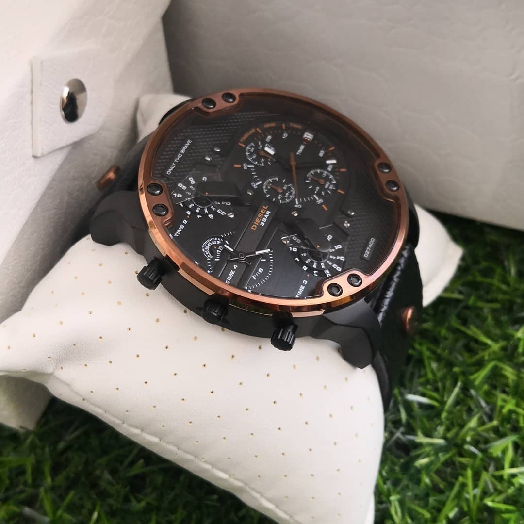 Diesel DZ7400 Mr. Daddy 2.0 Chronograph Men's Watch – Black Dial & Black Stainless Steel Strap