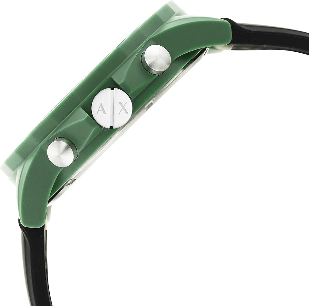 Armani Exchange Outerbanks AX1348 Men's Chronograph Watch – Black Dial with Black Silicone Strap