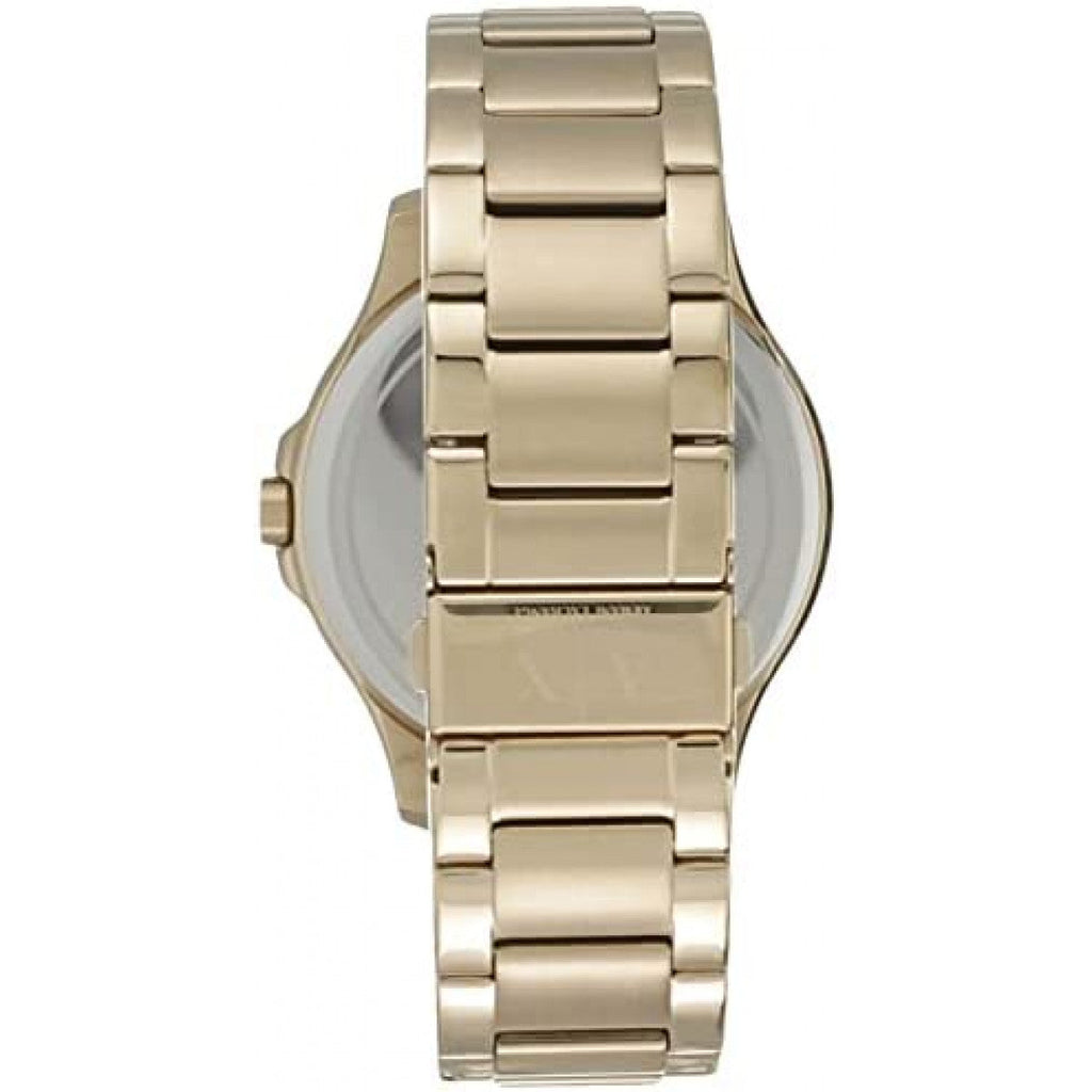Armani Exchange Hampton AX2122 Men's Chronograph Watch – Black Dial with Gold Stainless Steel Strap