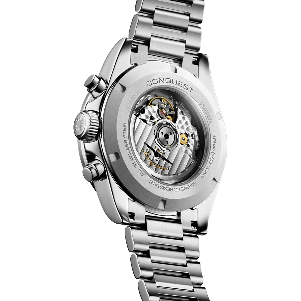 longines Conquest Automatic Chronograph 42mm - Silver on Bracelet