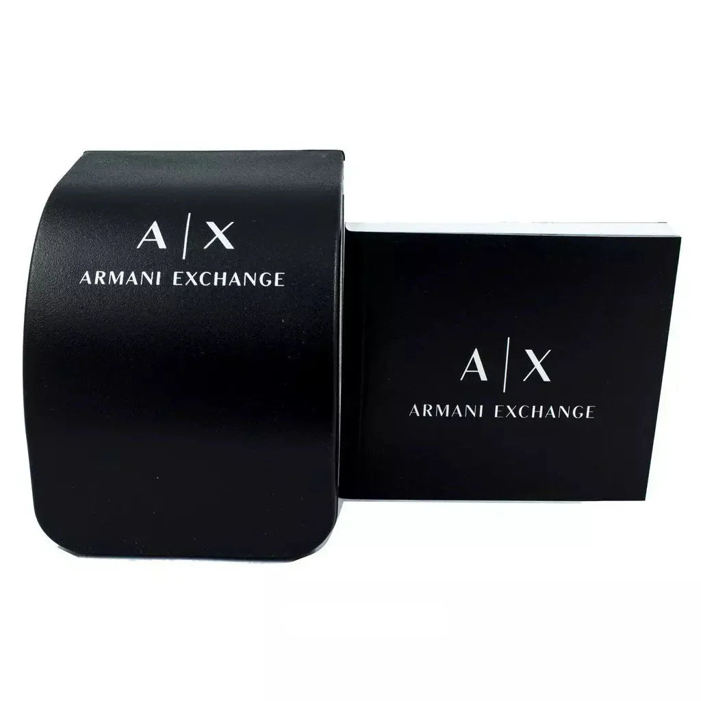 Armani Exchange Hampton AX2152 Men's Chronograph Watch – Black Dial with Silver Stainless Steel Strap