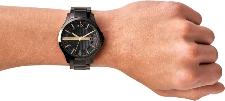 Armani Exchange Hampton AX2413 Men's Chronograph – Black Dial with Black Stainless Steel Strap