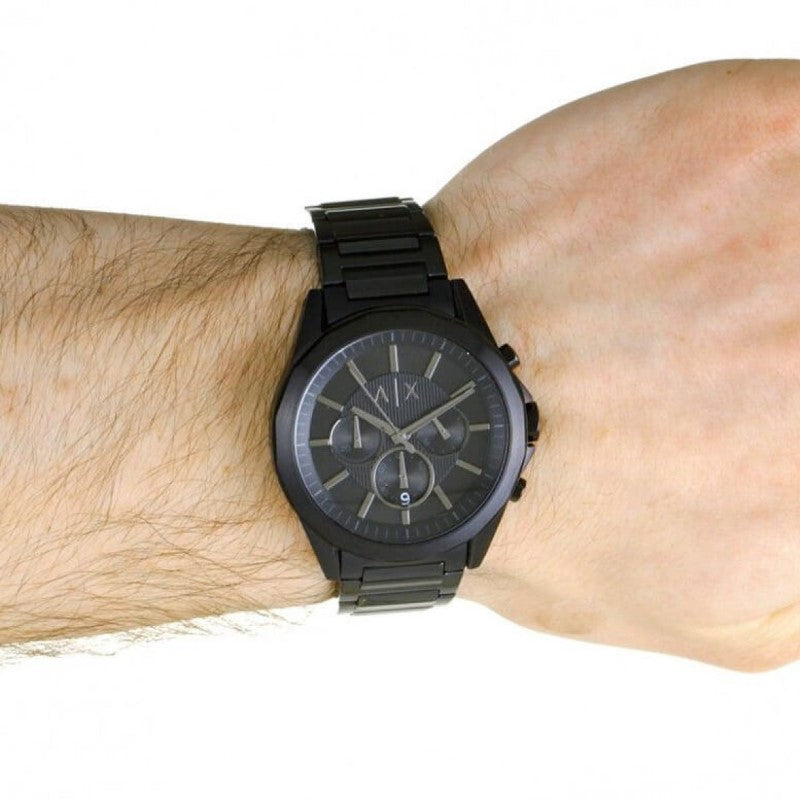 Armani Exchange Drexler AX2601 Men's Chronograph Watch – Black Dial with Black Stainless Steel Strap