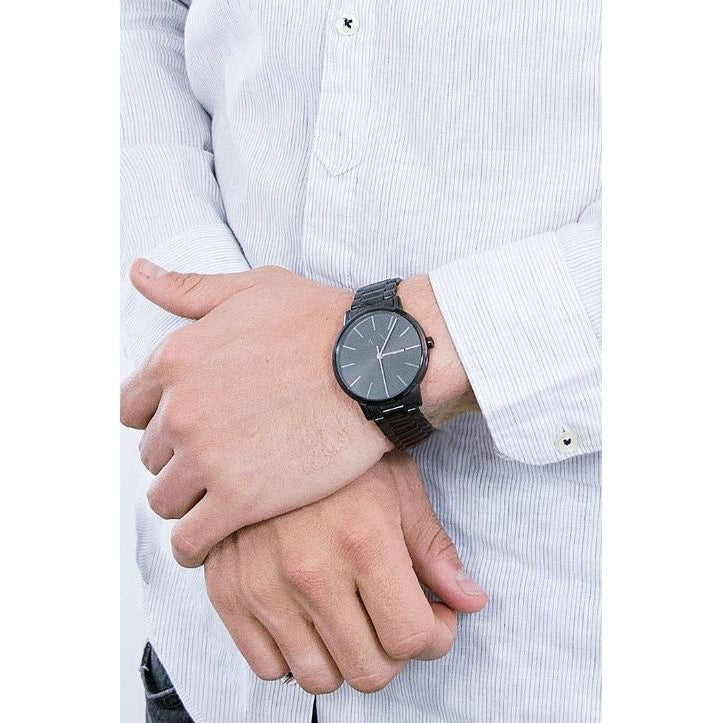 Armani Exchange Cayde AX2701 Men's Analog Watch – Black Dial with Black Stainless Steel Strap