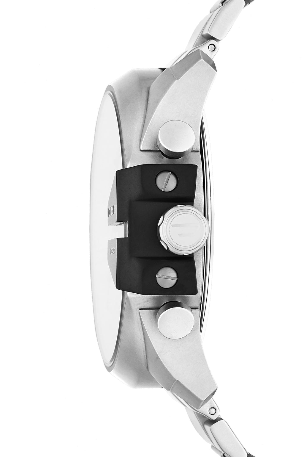 Diesel DZ4501 Mega Chief Chronograph Men's Watch – Silver Dial & Silver Stainless Steel Strap