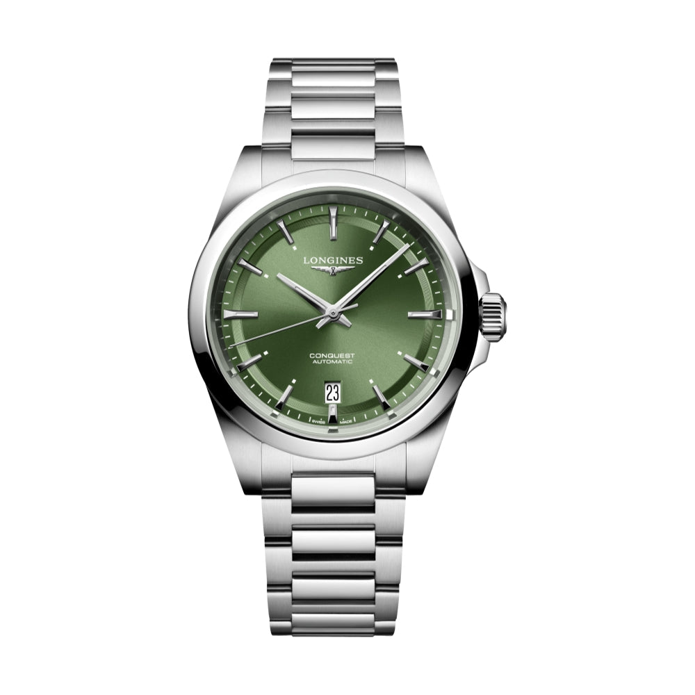 longines Conquest 38mm - Green on Bracelet