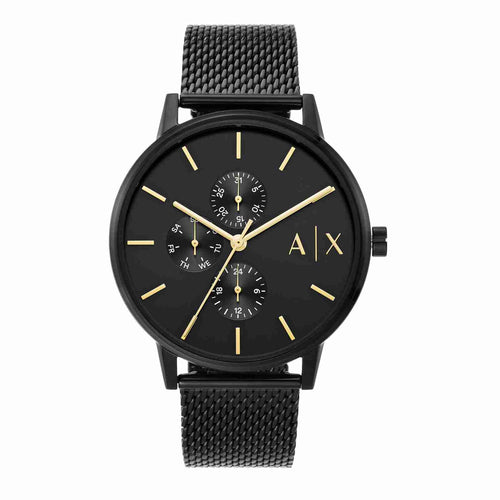 Armani Exchange Cayde AX2716 Men's Chronograph – Black Dial with Black Mesh Stainless Steel Strap