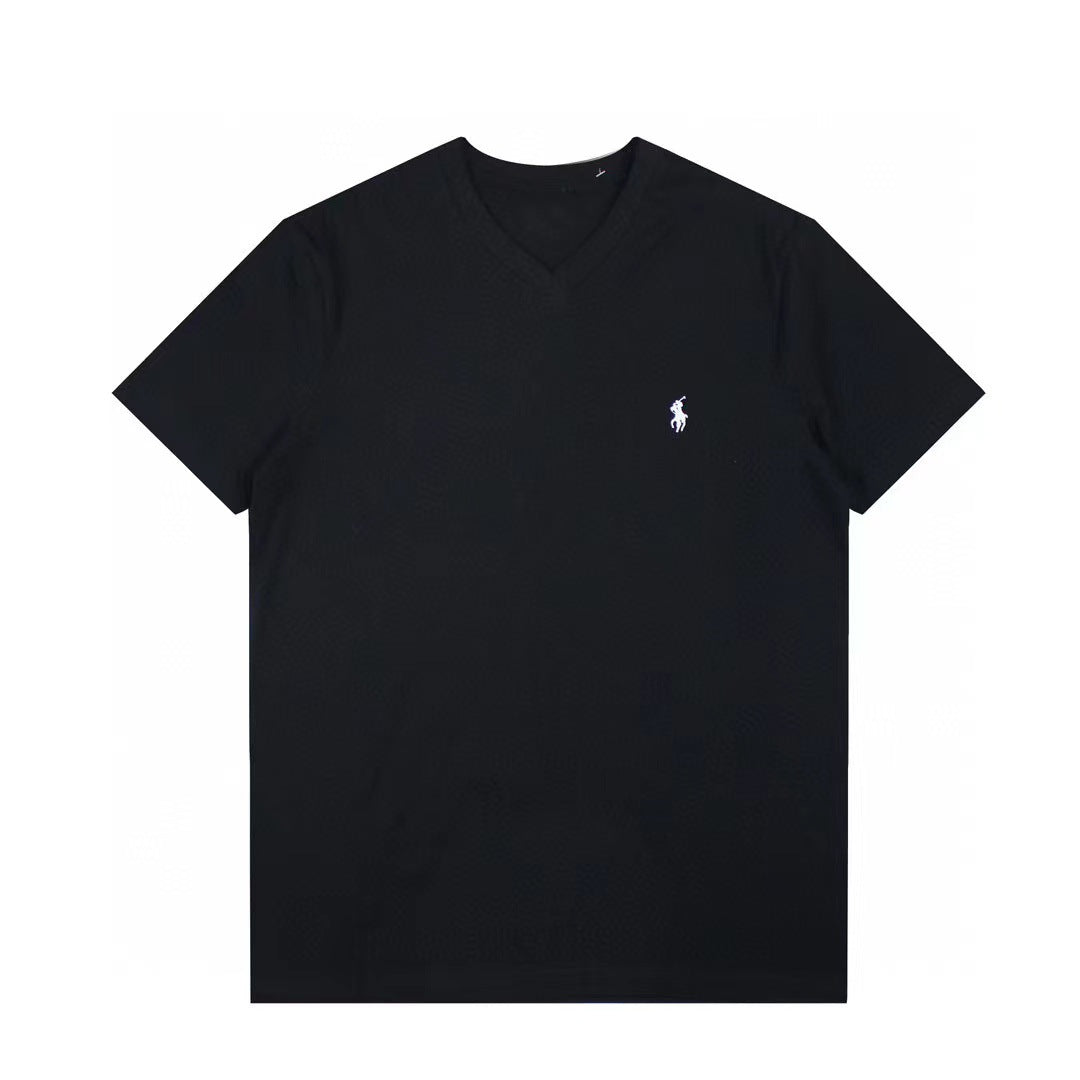 Ralph Lauren T Shirts Embroidered V-Neck Top