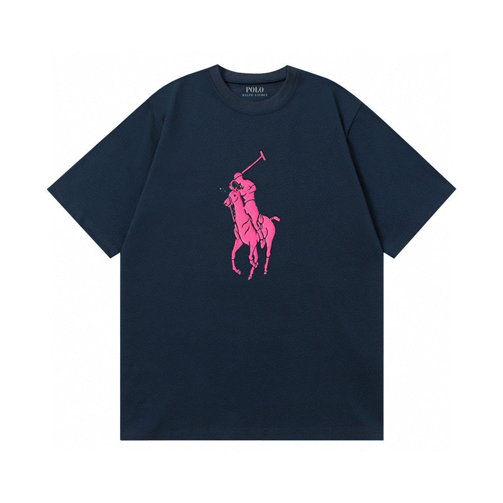 Ralph Lauren T Shirts Cotton Label Short Sleeve Solid Color