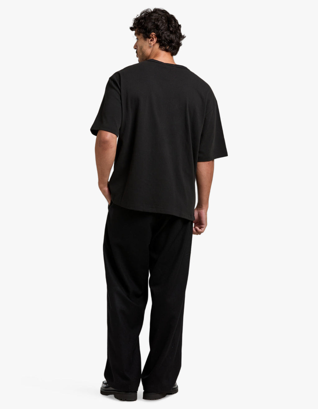 Relaxed Fit Logo Jersey T Shirt - Polo Black