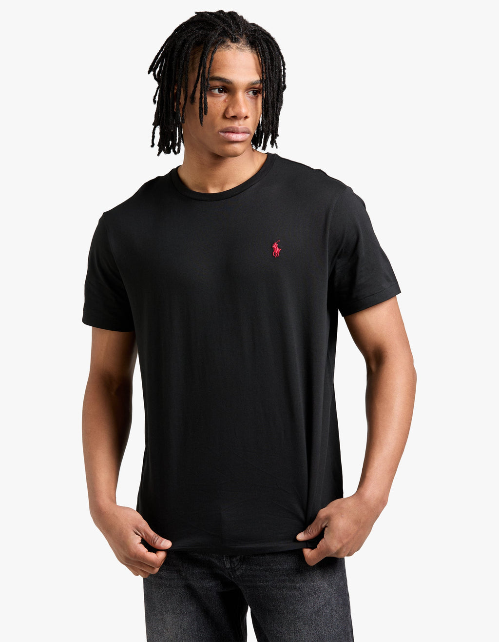 Custom Slim Fit Crew Neck T Shirt - RL Black