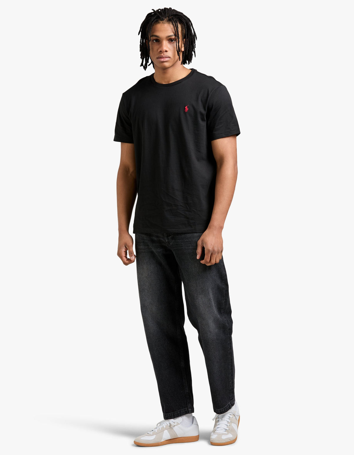 Custom Slim Fit Crew Neck T Shirt - RL Black