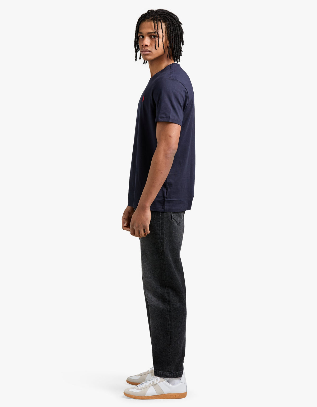 Custom Slim Fit Crew Neck T Shirt - Ink