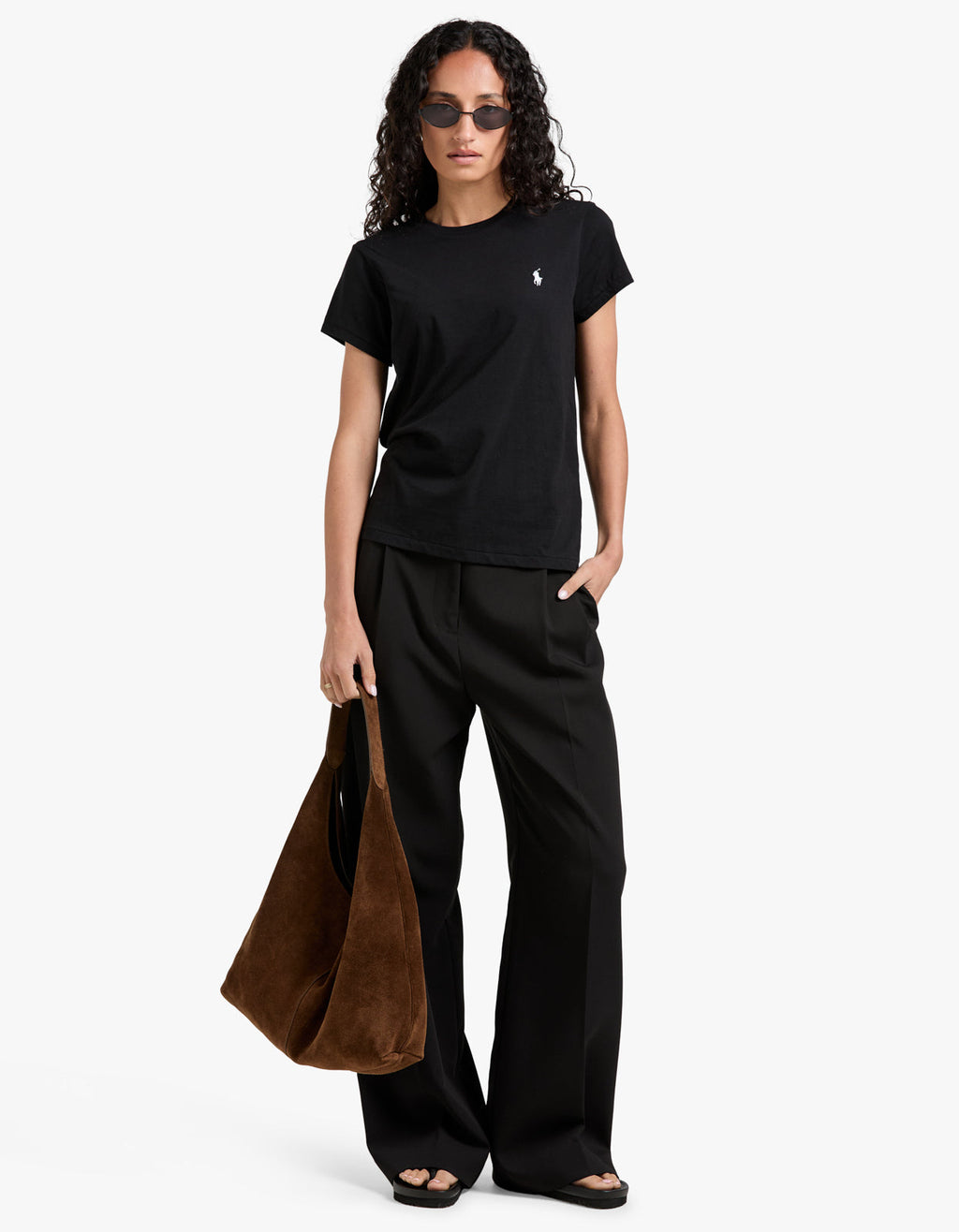Crewneck Short Sleeve T Shirt - Black