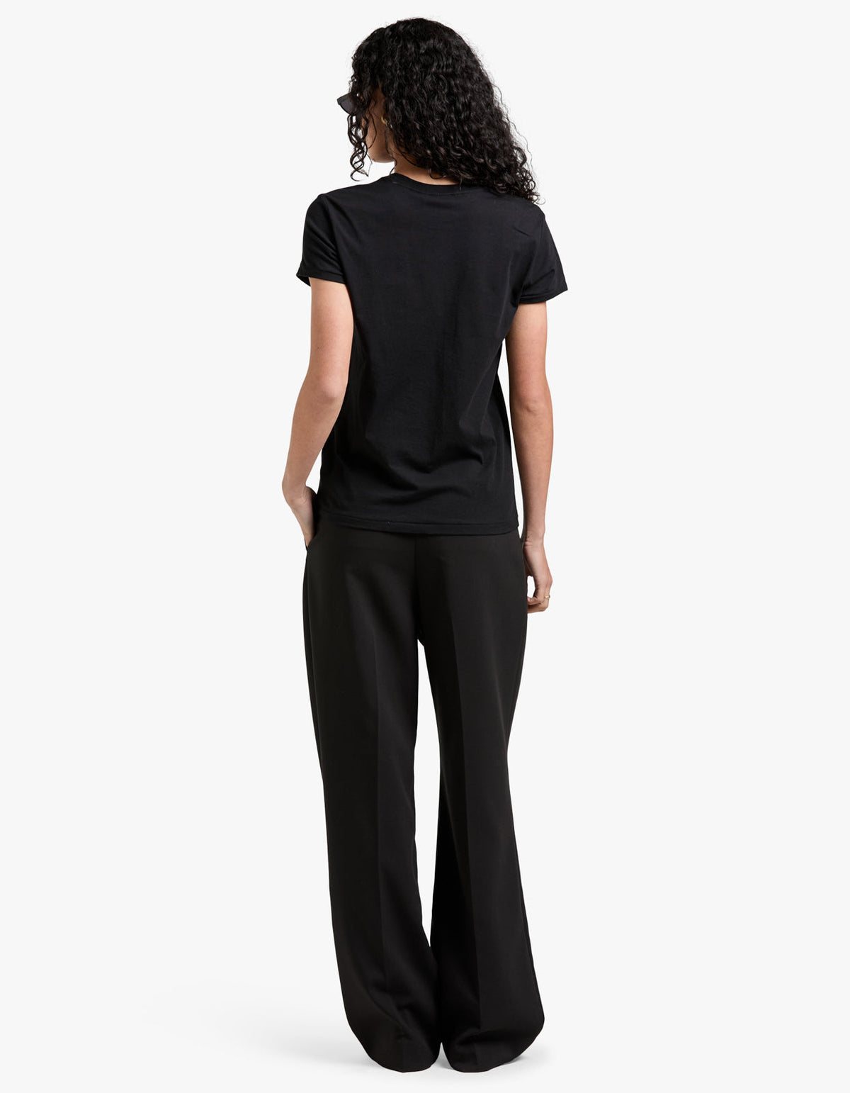 Crewneck Short Sleeve T Shirt - Black