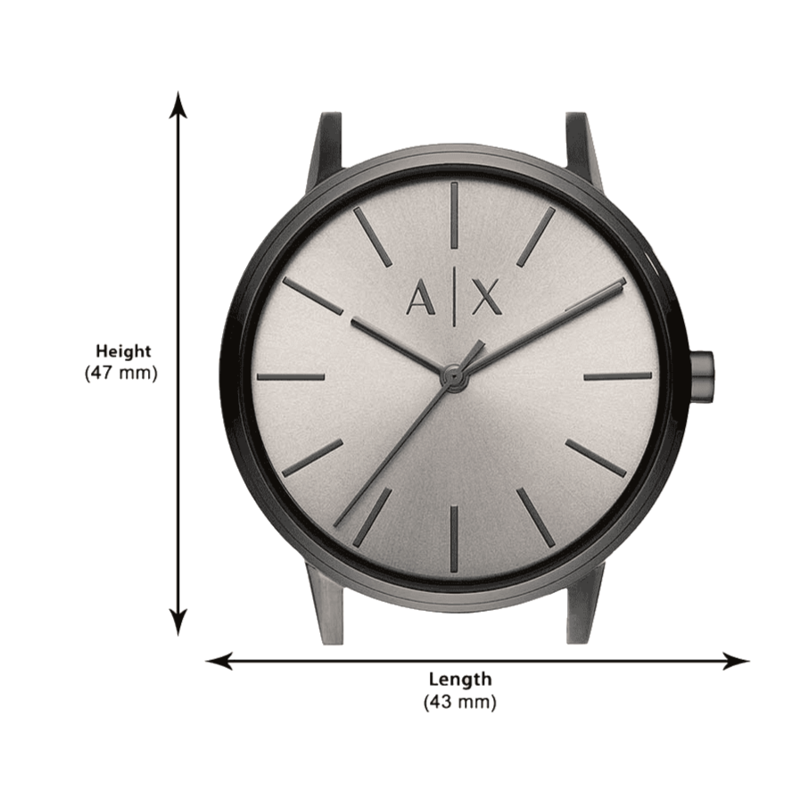 Armani Exchange Cayde AX2722 Men's Analog Watch – Grey Dial with Matching Grey Stainless Steel Strap