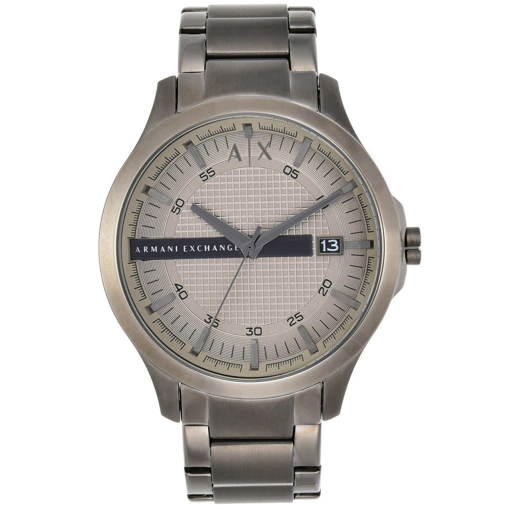 Armani Exchange Hampton AX2135 Men's Chronograph Watch – Grey Dial with Coordinated Grey Stainless Steel Strap