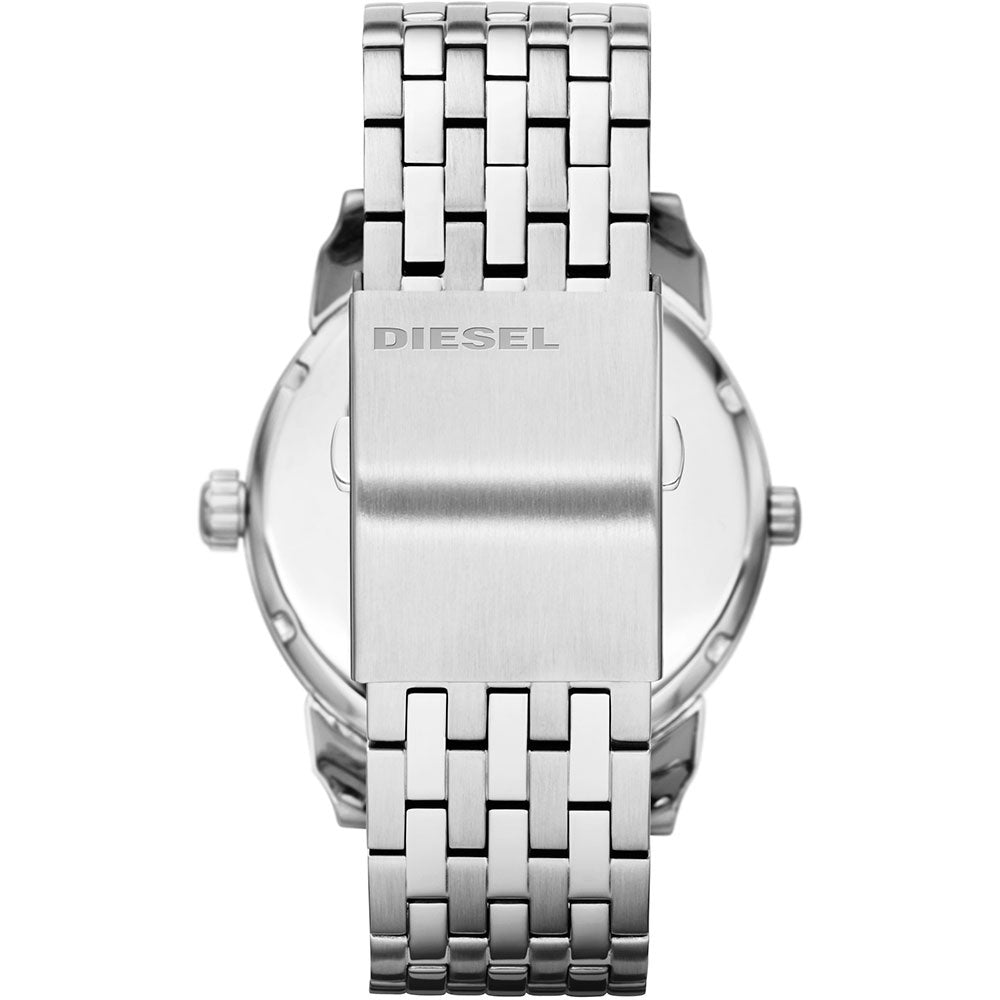 Diesel DZ7305 Mini Daddy Dual Time Men's Watch – Silver Dial & Stainless Steel Strap