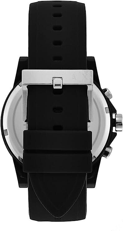 Armani Exchange Outerbanks AX1326 Men's Chronograph Watch – Black Dial with Black Silicone Strap