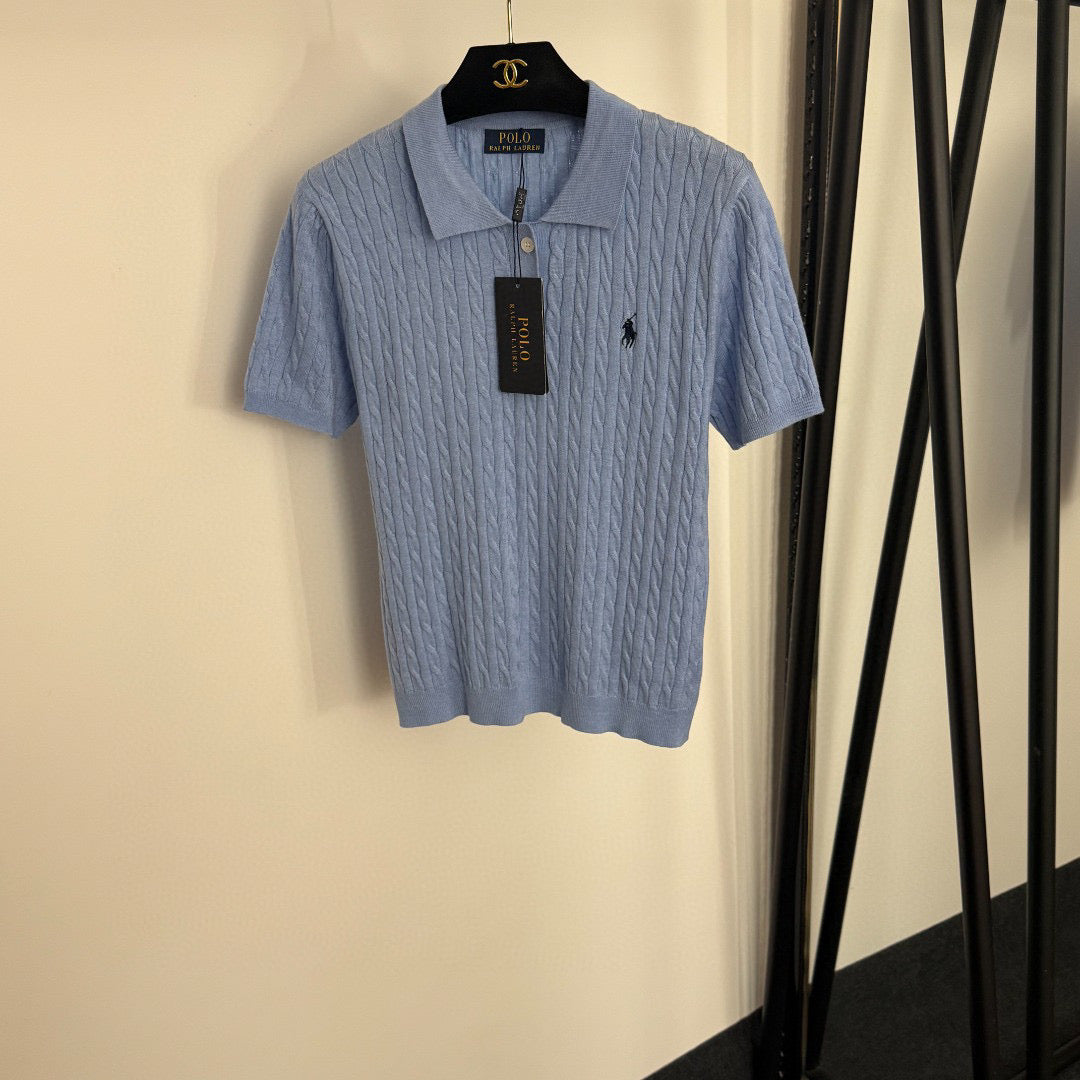 RALPH LAUREN 25S SHORT-SLEEVE POLO SHIRT WITH COLLAR 273
