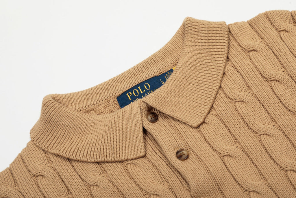 RALPH LAUREN SHORT-SLEEVE POLO KNIT SWEATER STYLE 433