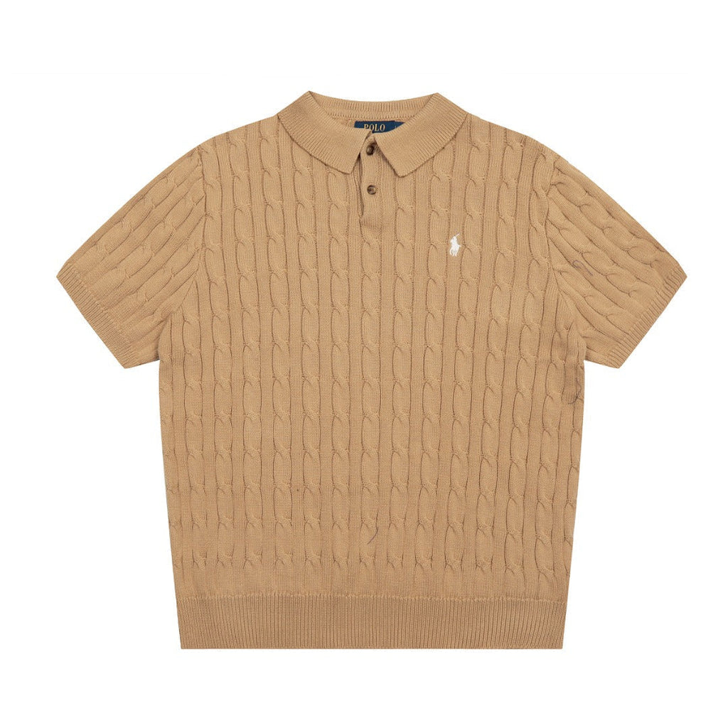 RALPH LAUREN SHORT-SLEEVE POLO KNIT SWEATER STYLE 433