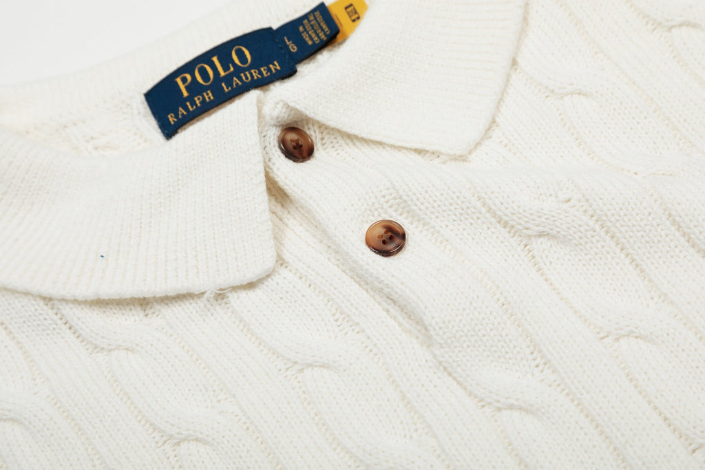 RALPH LAUREN SHORT-SLEEVE POLO KNIT SWEATER STYLE 436