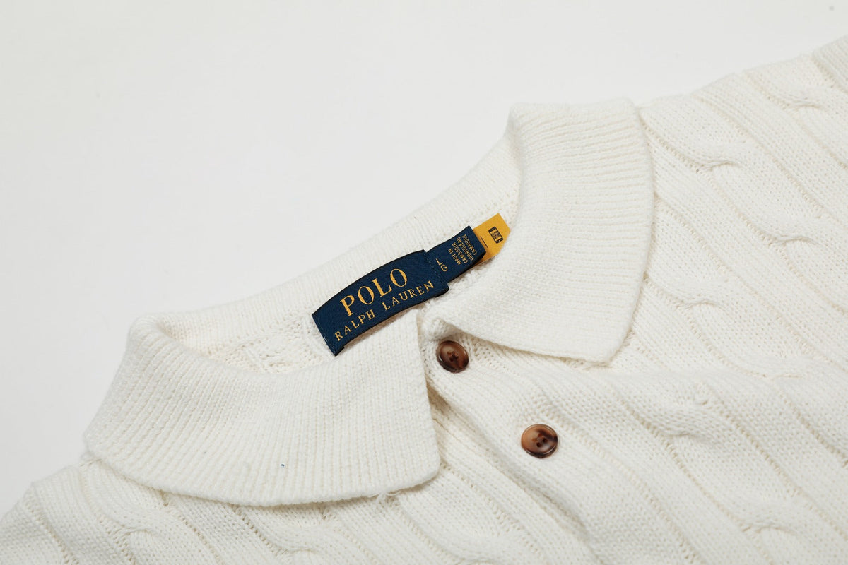 RALPH LAUREN SHORT-SLEEVE POLO KNIT SWEATER STYLE 436