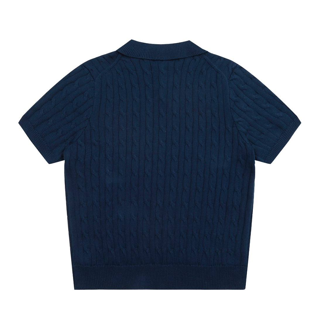 RALPH LAUREN SHORT-SLEEVE POLO KNIT SWEATER STYLE 437
