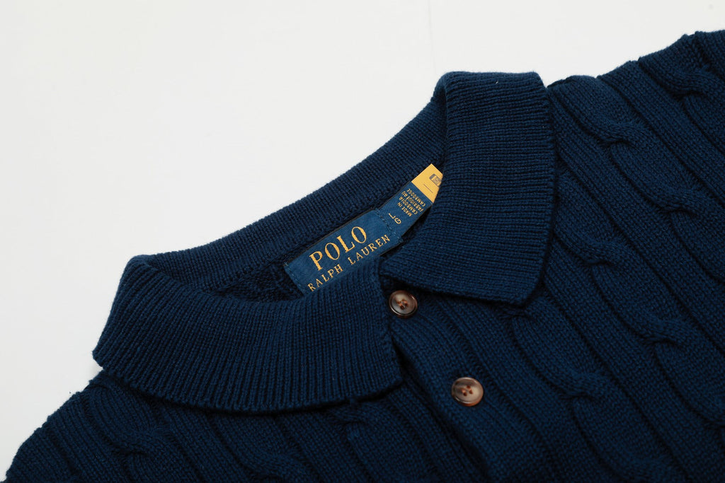 RALPH LAUREN SHORT-SLEEVE POLO KNIT SWEATER STYLE 437