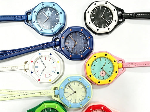 Royal Pop Lan Ba Mint Blue Two-Tone Octagonal Lanyard Pocket Watch