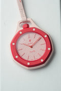 Royal Pop Rose Pop Pink Two-Tone Octagonal Lanyard Pocket Watch