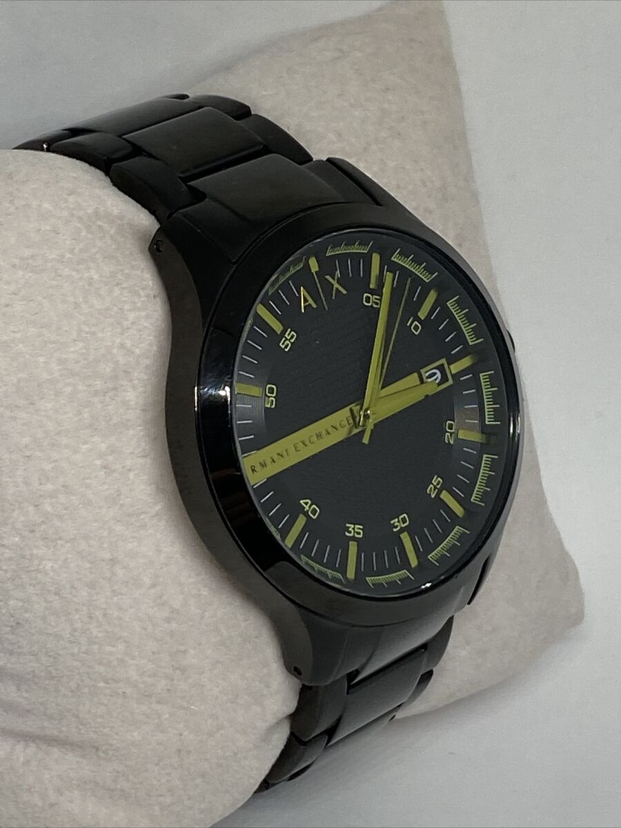 Armani Exchange Hampton AX2407 Men's Watch – Sleek Black Dial with Black Stainless Steel Bracelet