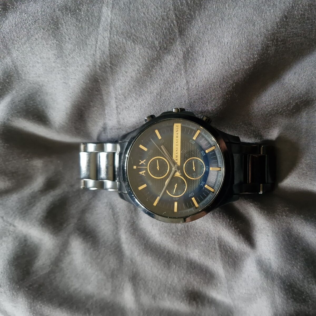 Armani Exchange Hampton AX2164 Men's Chronograph Watch – Black Dial with Black Stainless Steel Strap